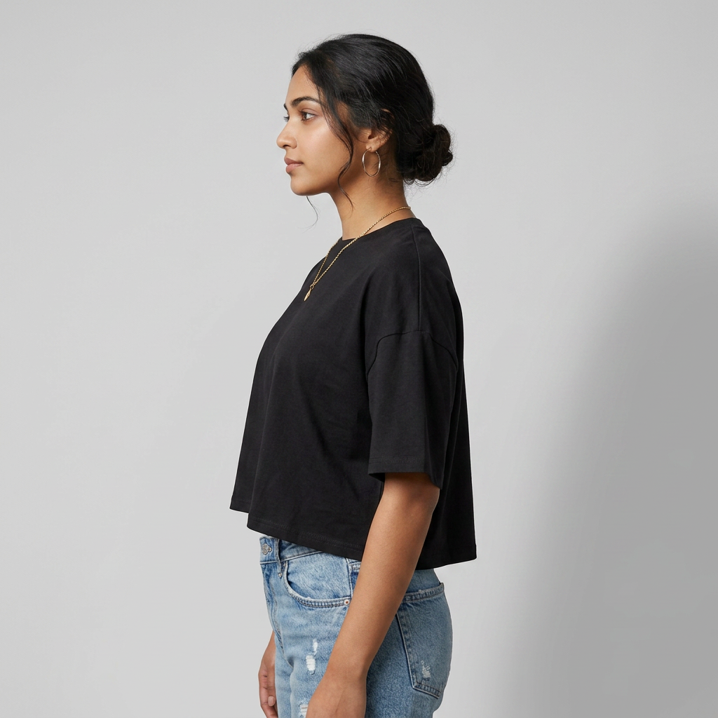 Cotton Solid Boxy T-Shirt