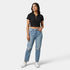 Solid Essential Tee Partial Zipper Opening