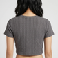 Structured Slim Fit Cropped T-Shirt