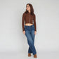Structured Full Sleeve Flat Knit T-Shirt