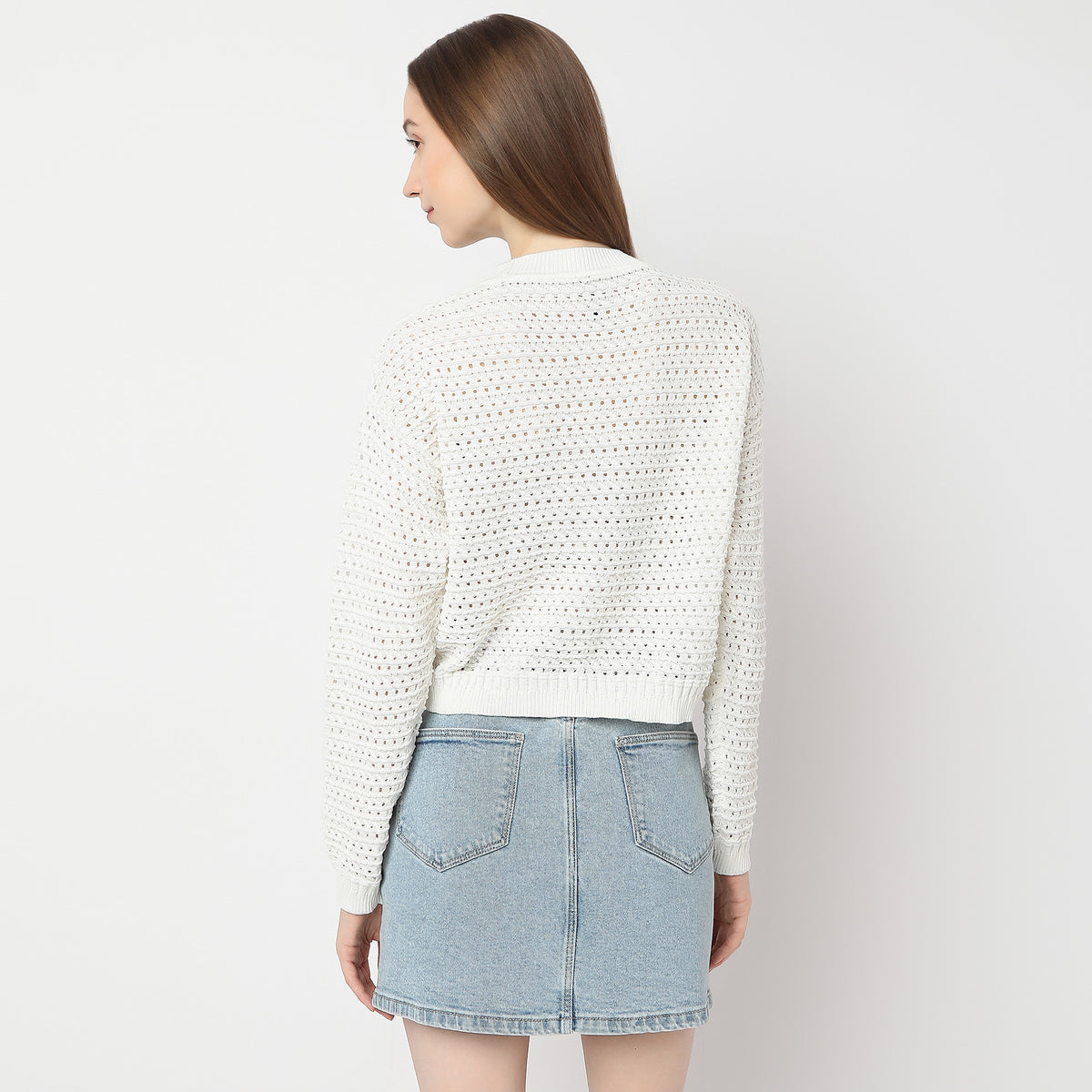 Regular Fit Solid Sweater