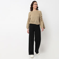 Structured Flatknit Top Sweater 