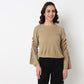 Structured Flatknit Top Sweater 