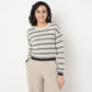 Order Now Women Striped Round Neck Regular Fit Casual Wear Flat Knits by Style Union