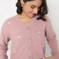 V-Neck Flat Knit Top