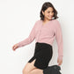 V-Neck Flat Knit Top