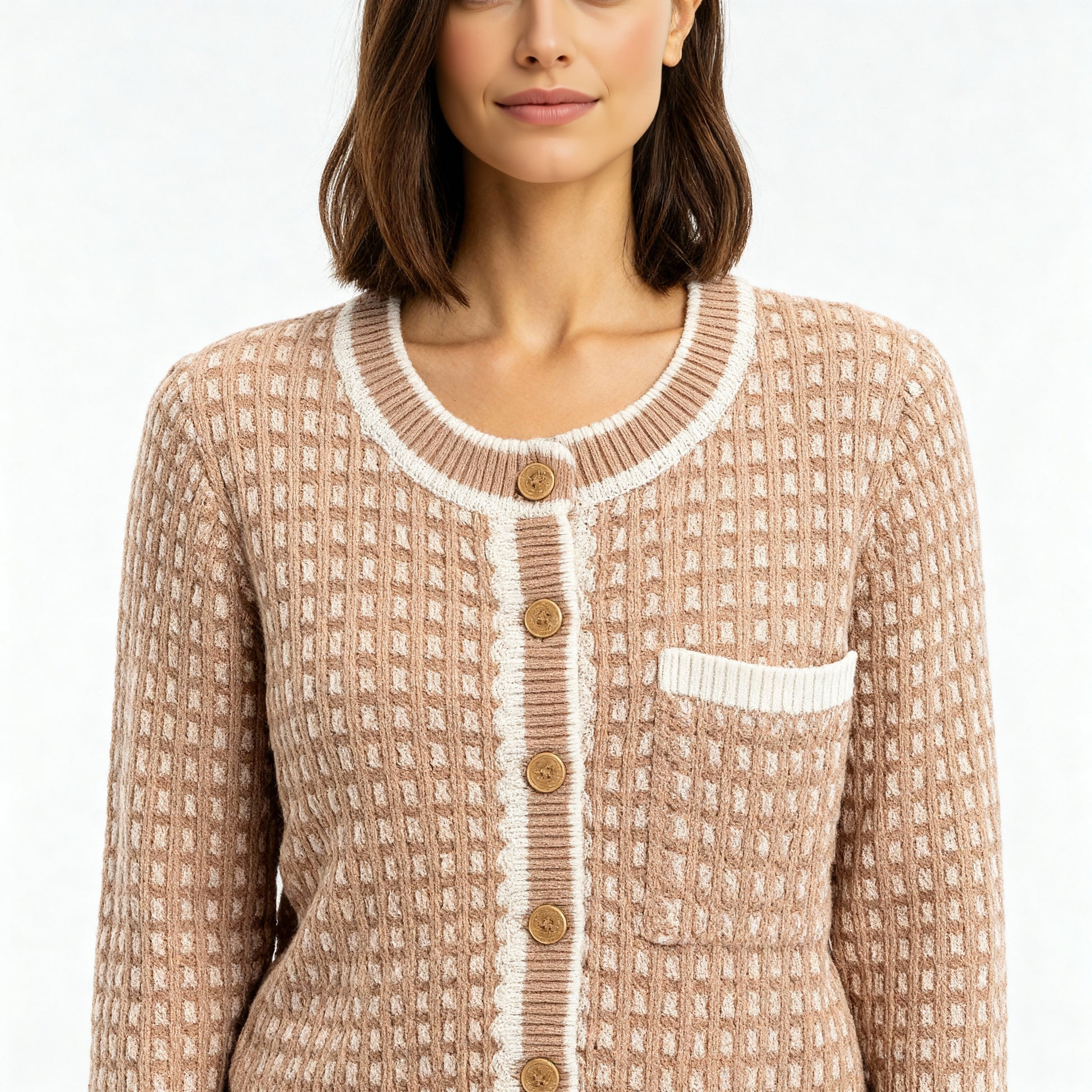 Jacquard Flat Knit Sweater