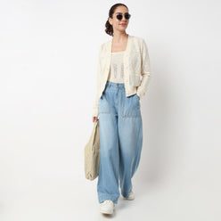 Flat Knit Ginger Snap Cardigan