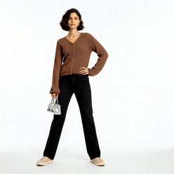 Solid Flat Knit Top
