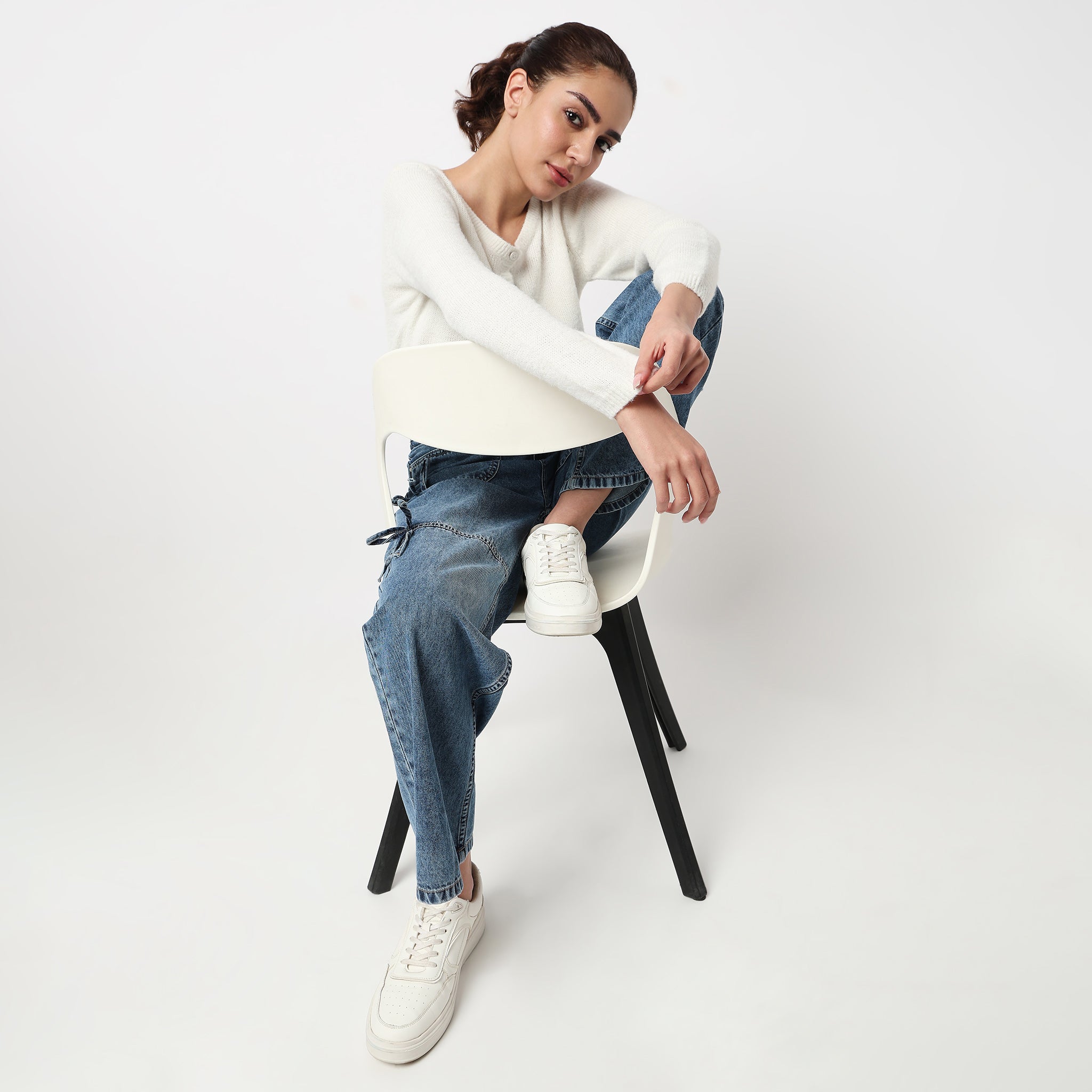 Flat Knit Cardigan Tops