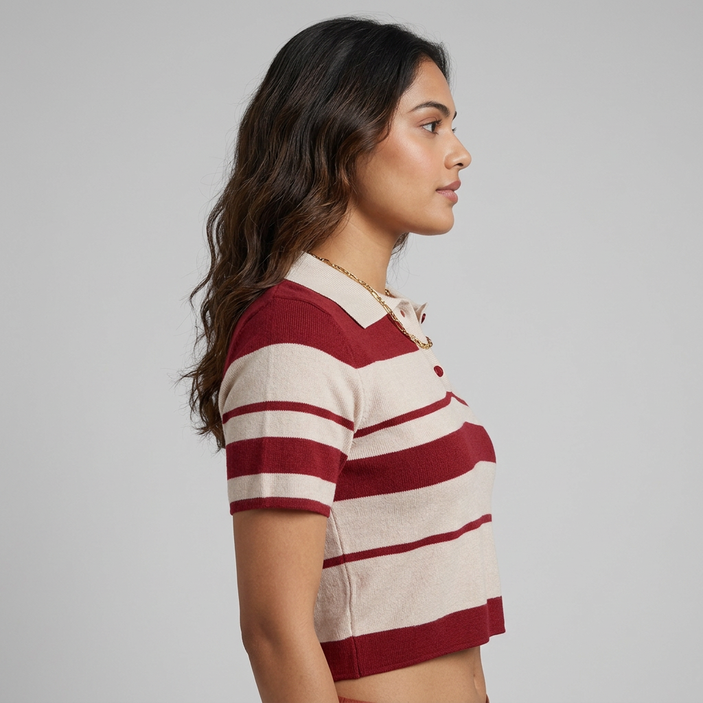 Stripes Flat Knit T-Shirt