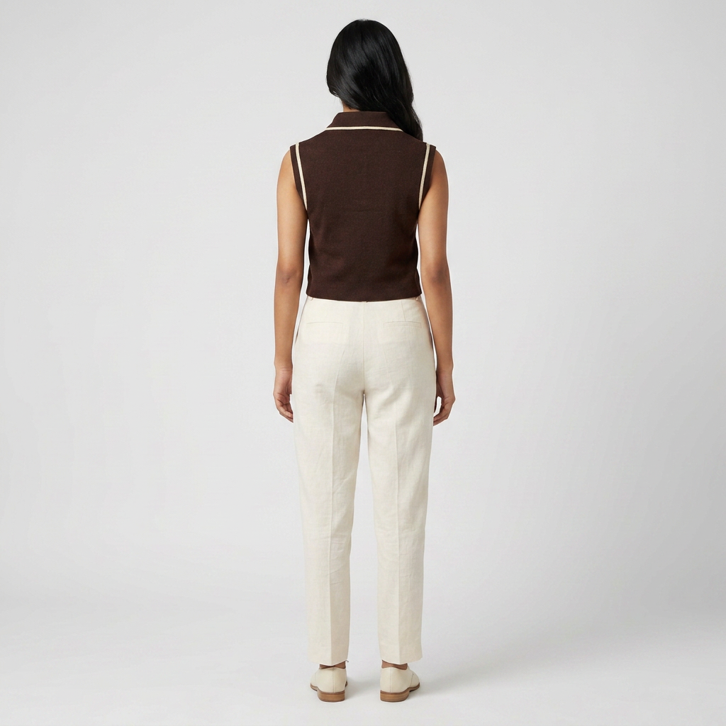 Solid Polo Neck Slim Sweater