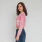Knitted Ombre Full Sleeve Flat Knit Top