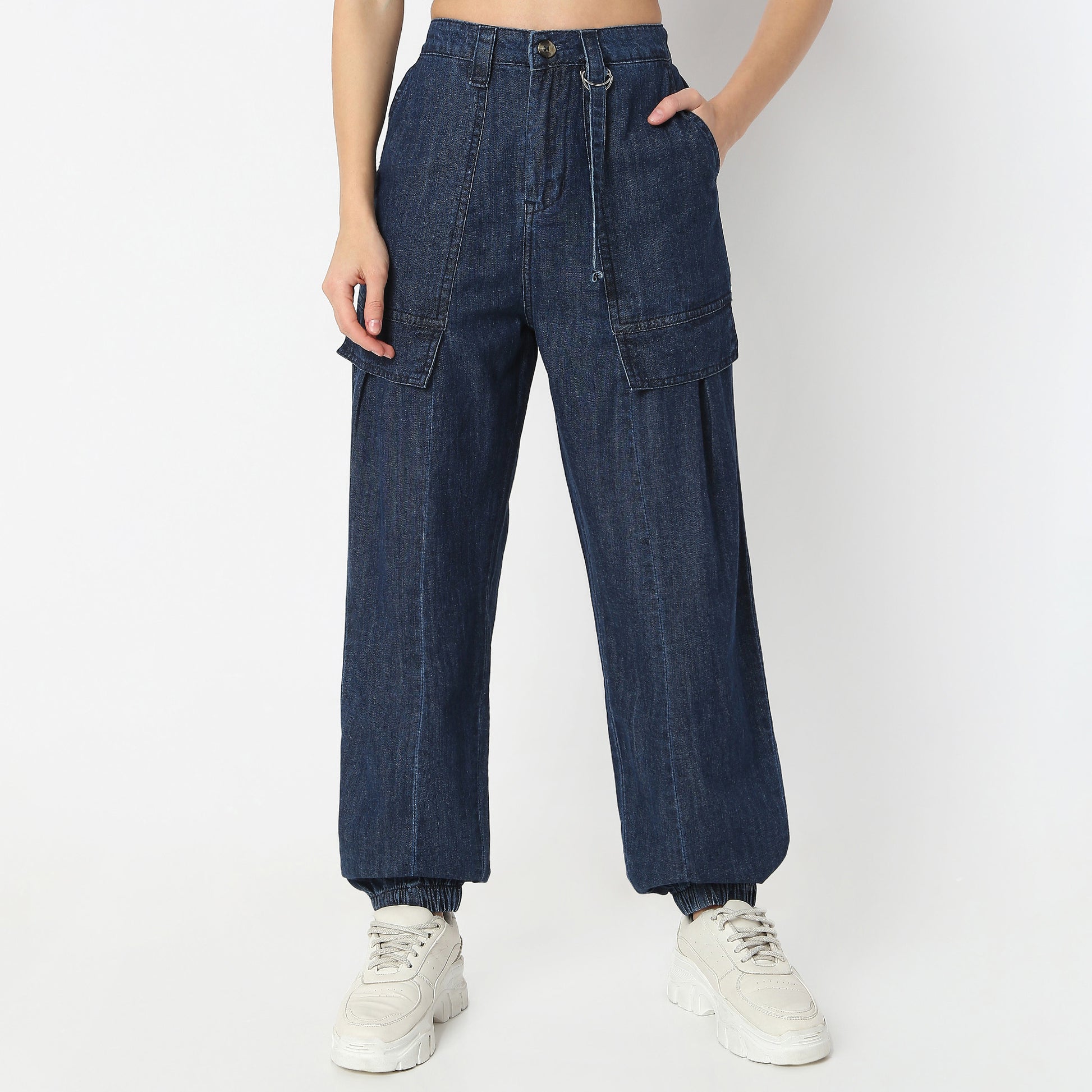 Solid Full-Length Jogger Fit Pants