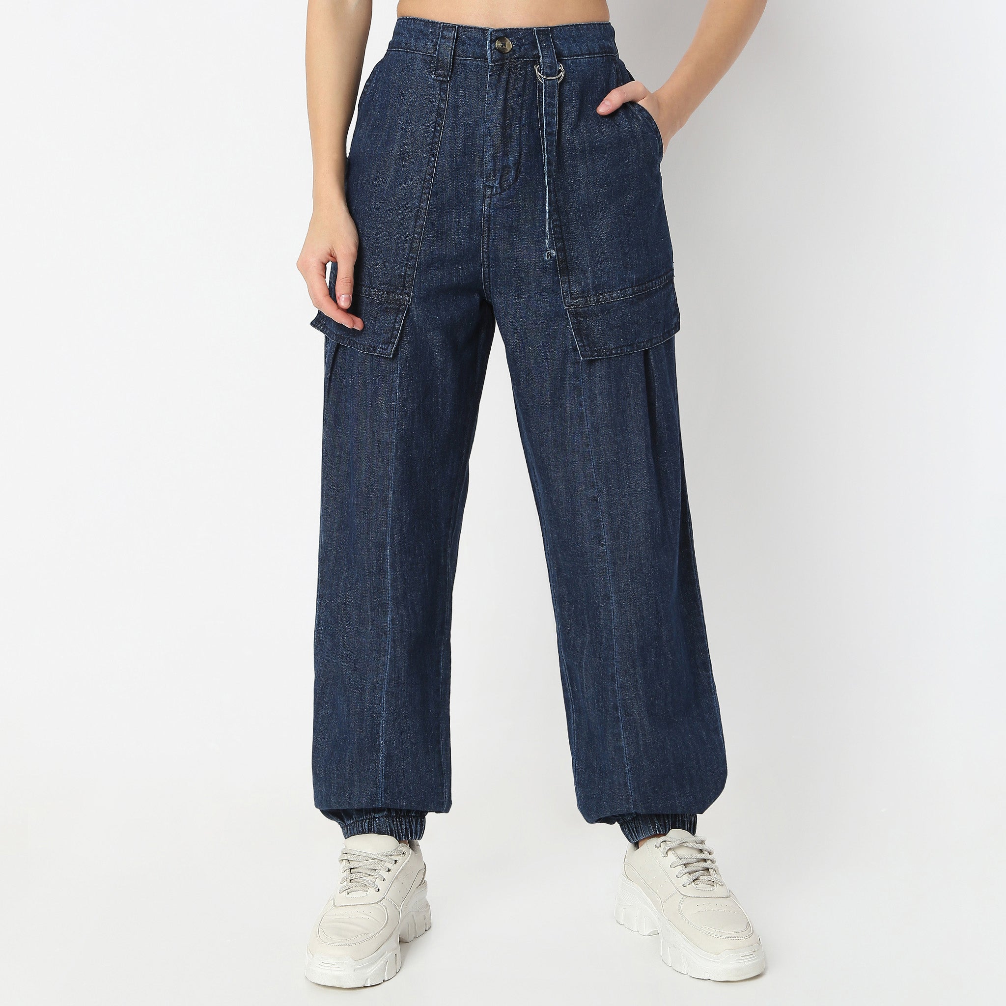 Solid Full-Length Jogger Fit Pants