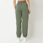 Regular Fit Solid Full Length High Rise Pants