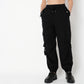 Relaxed Fit Solid Ankle Length High Rise Pants