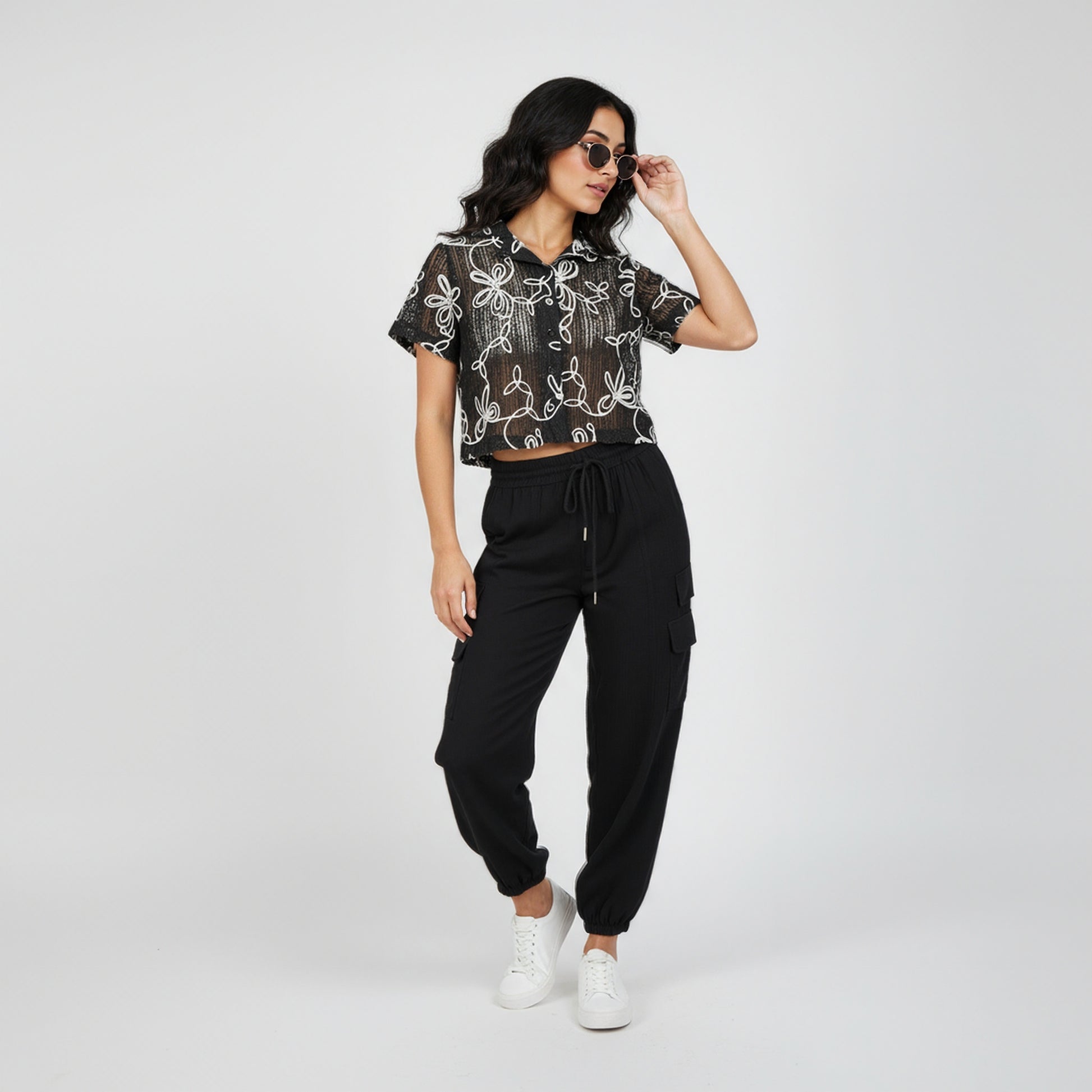 Cotton High Rise Joggers