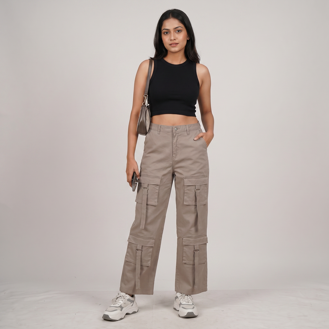 High Rise Relaxed Fit Cargos