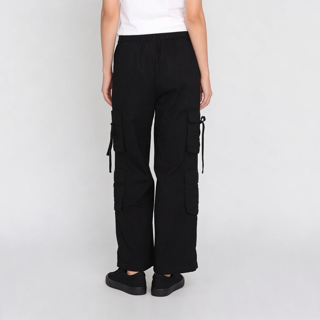 Cotton Solid High Rise Pants
