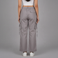 Cotton Solid High Rise Pants