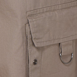 Cotton High Rise Pants With Strap Details on Pocket
