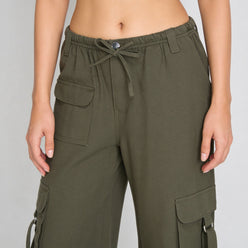 Cotton Ankle Length High Rise Pants