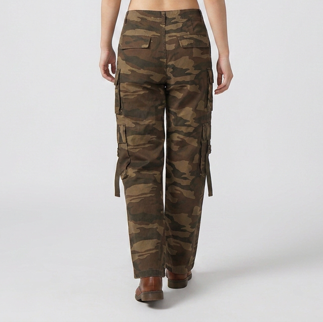 Cotton Printed High Rise Cargos