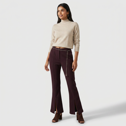 Solid Boot Cut Pants