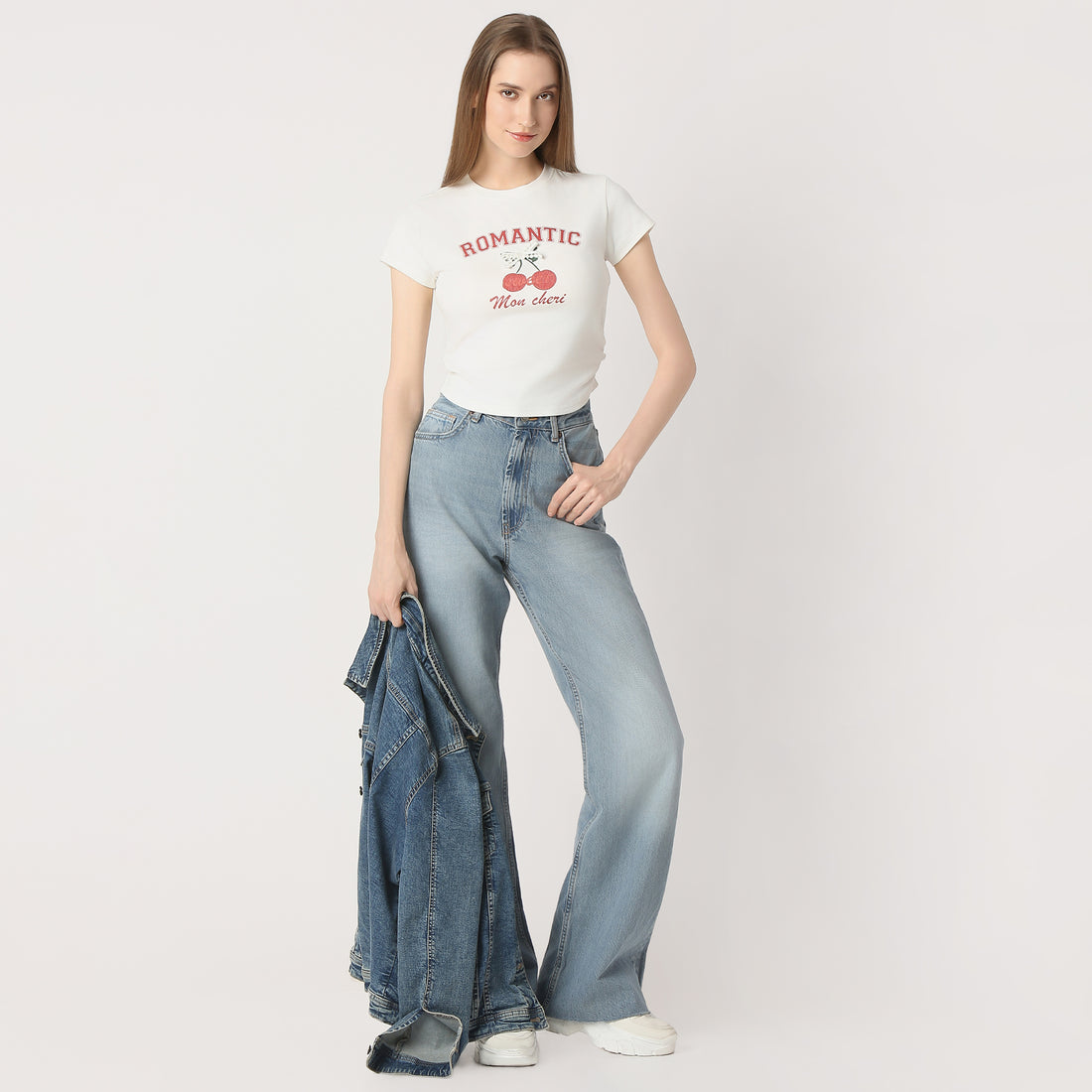 Slim Fit Graphic Short Length T-Shirt