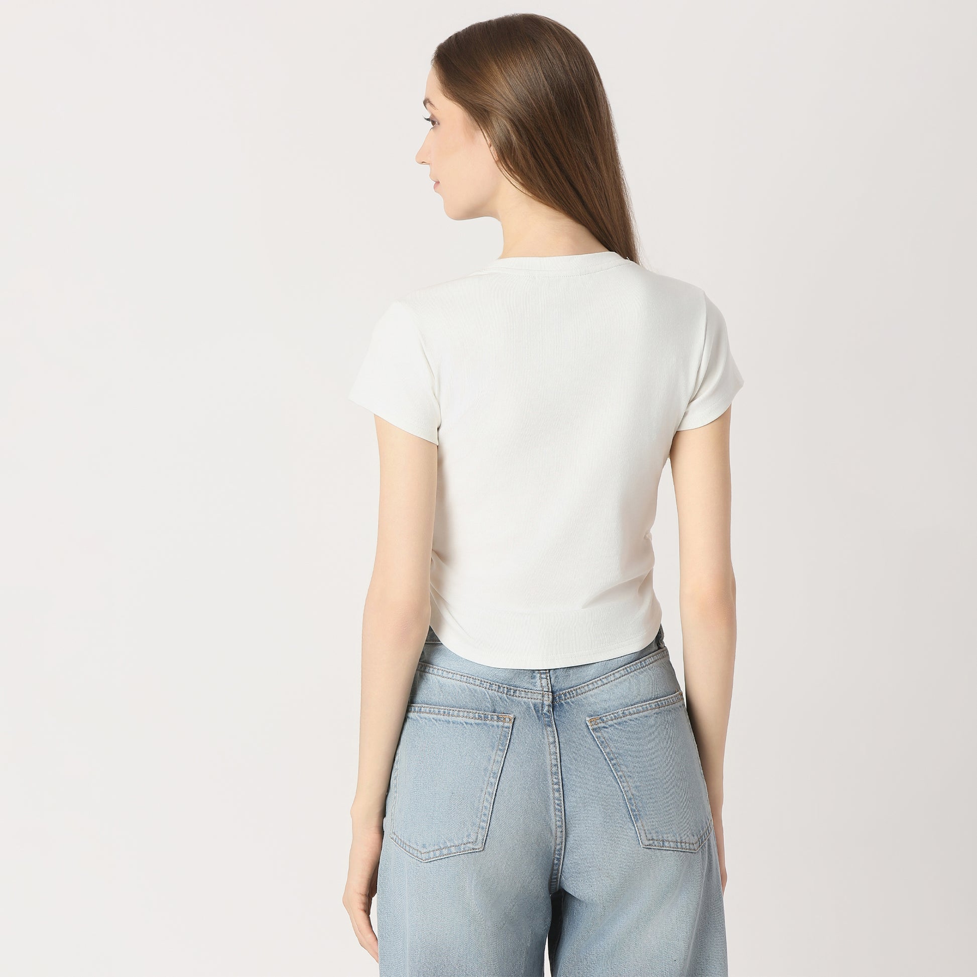 Slim Fit Graphic Short Length T-Shirt