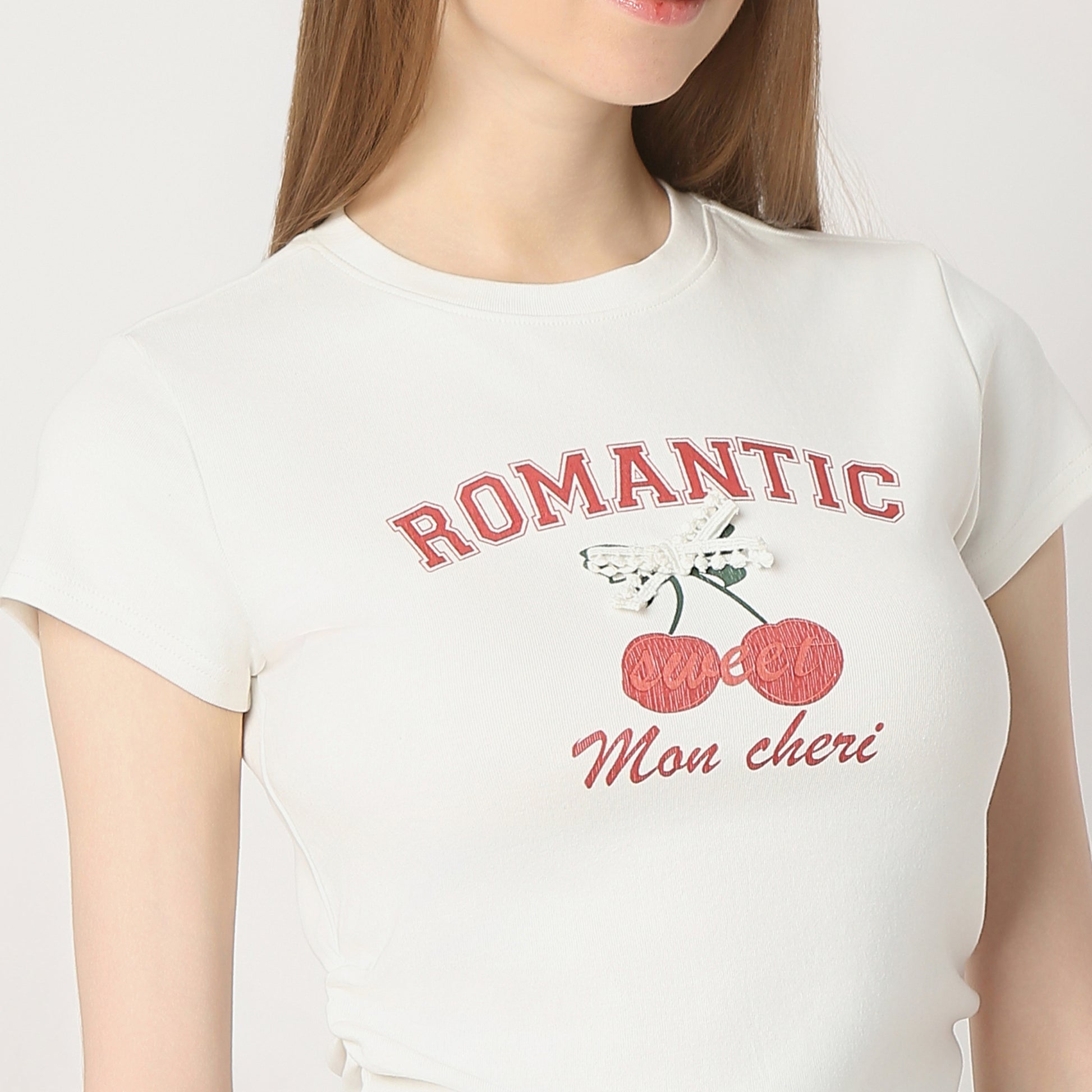 Slim Fit Graphic Short Length T-Shirt