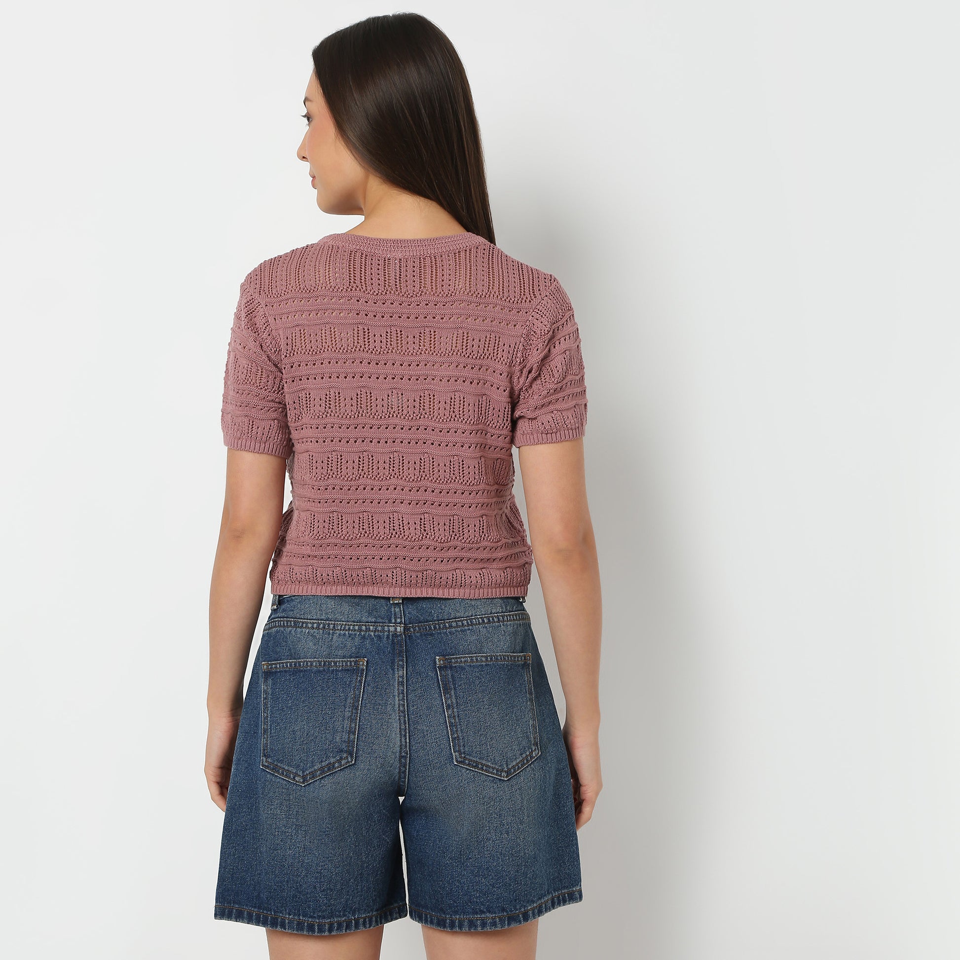 Women Round Neck Structured Young Fashion T-Shirt