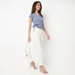 V-Neck Cropped T-Shirt With Side Ruching