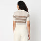Betty Fashion Striped Detail Knitted T-Shirt