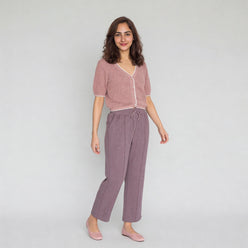 V-Neck Cropped Knitted Shrug