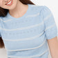 Regular Fit Striped Round Neck Top
