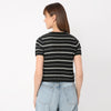 Regular Fit Striped Round Neck T-Shirt