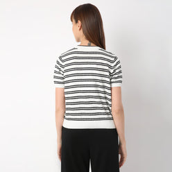 Regular Fit Striped Round Neck T-Shirt