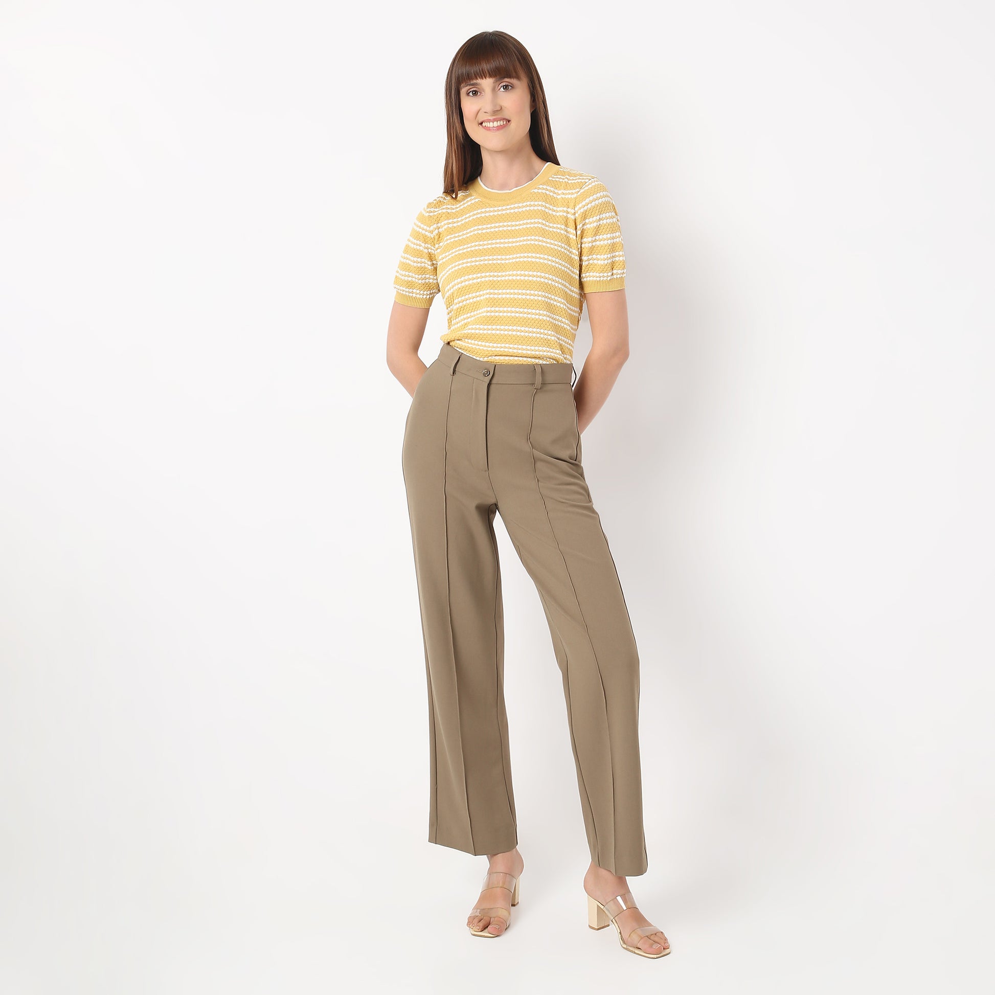 Regular Fit Striped Round Neck T-Shirt