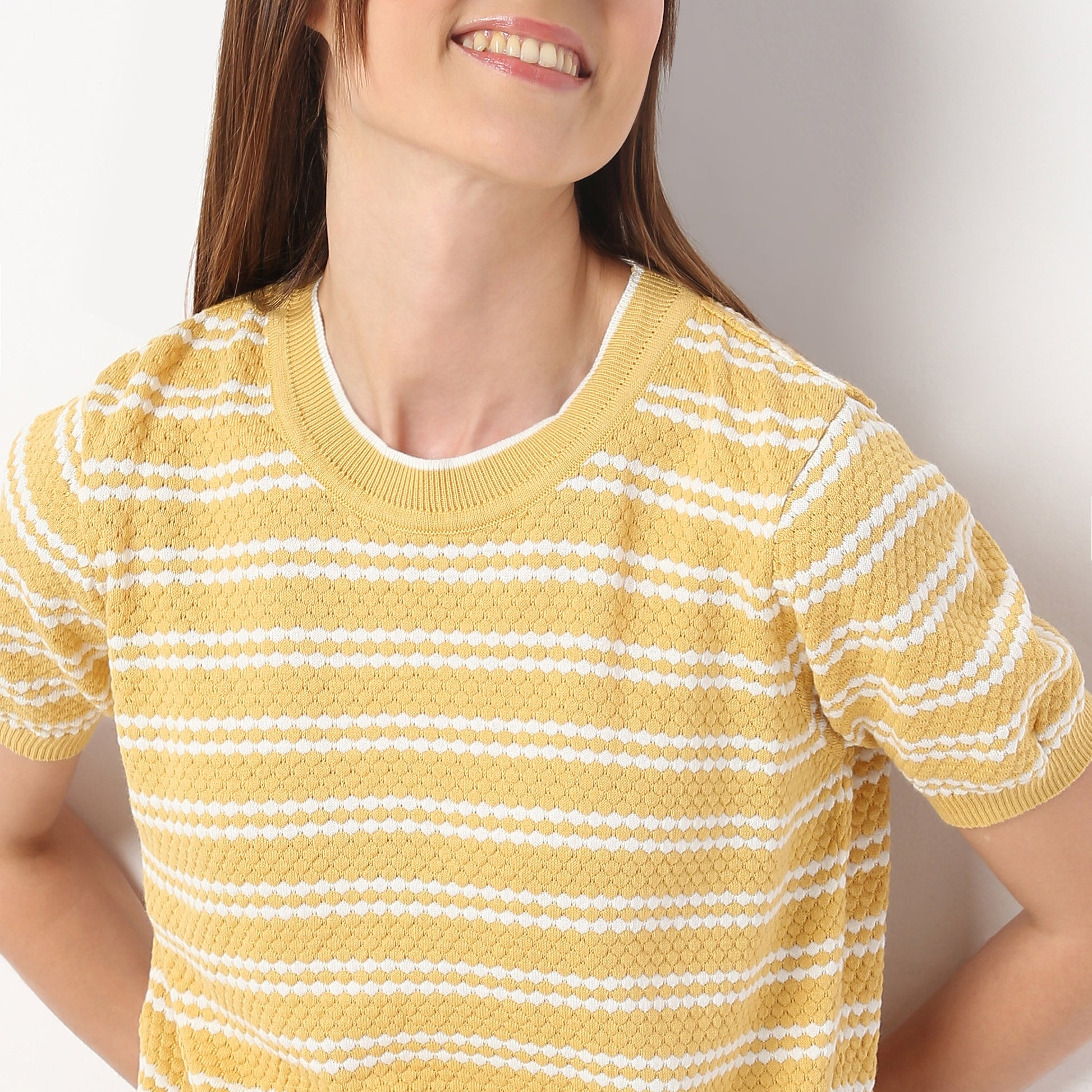 Regular Fit Striped Round Neck T-Shirt