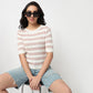 Cropped Striped T-Shirt