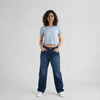 Striped Flatknit Crop T-Shirt