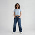 Striped Flatknit Crop T-Shirt