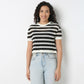 Betty Cropped Boxy Fit Fashion Tee With Half Sleeve