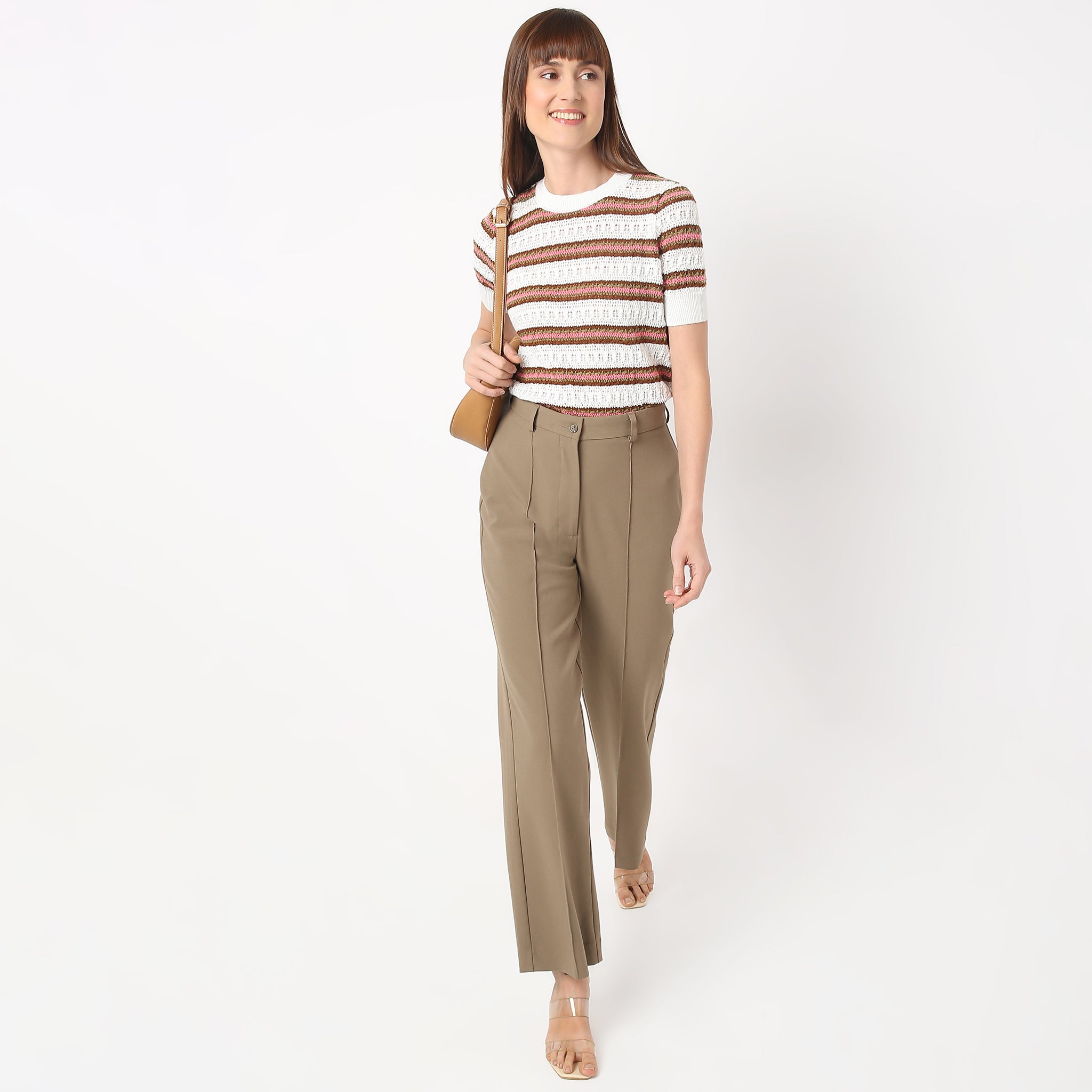 Regular Fit Striped Round Neck T-Shirt