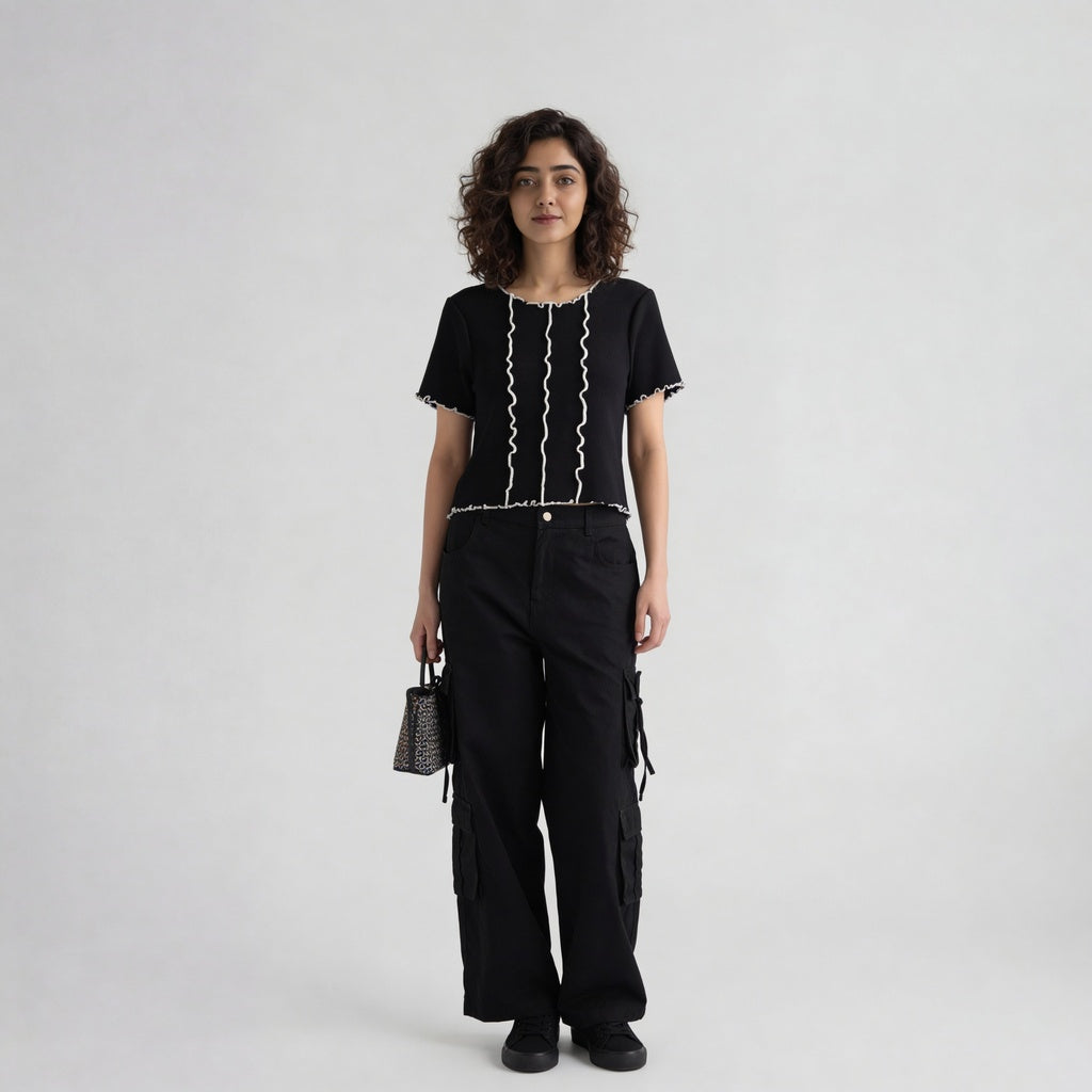 Solid Flatknit Crop Top