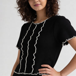 Solid Flatknit Crop Top