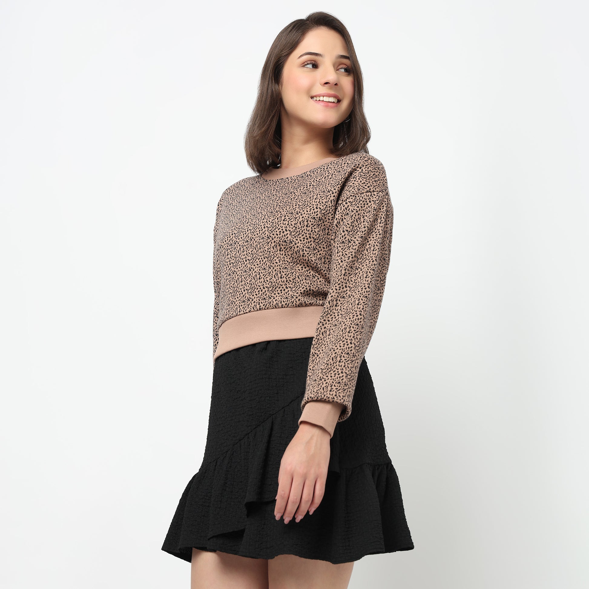 Oversize Cotton Cropped T-Shirt