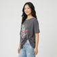 Cotton Graphic Longline Oversize T-Shirt
